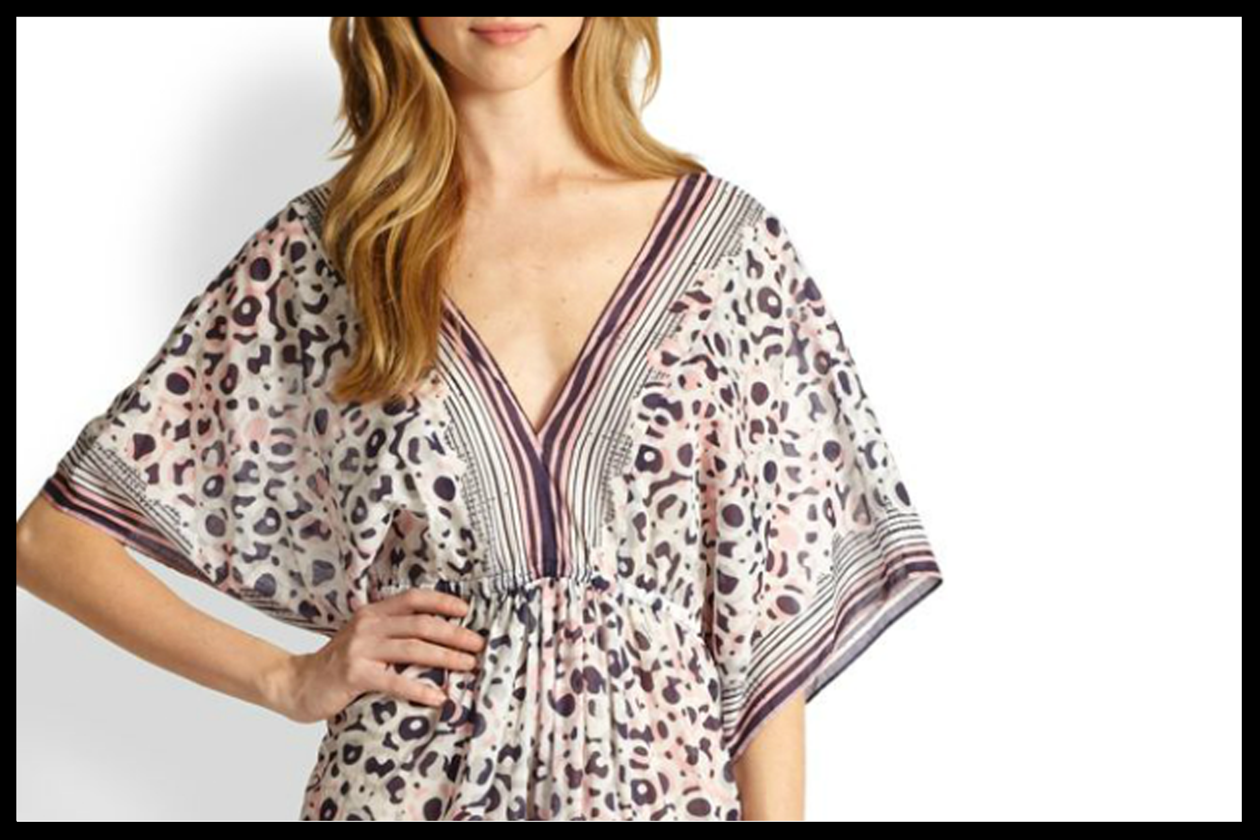 Sheer Cotton Lawn Caftan - Close Up - Circle Print.png