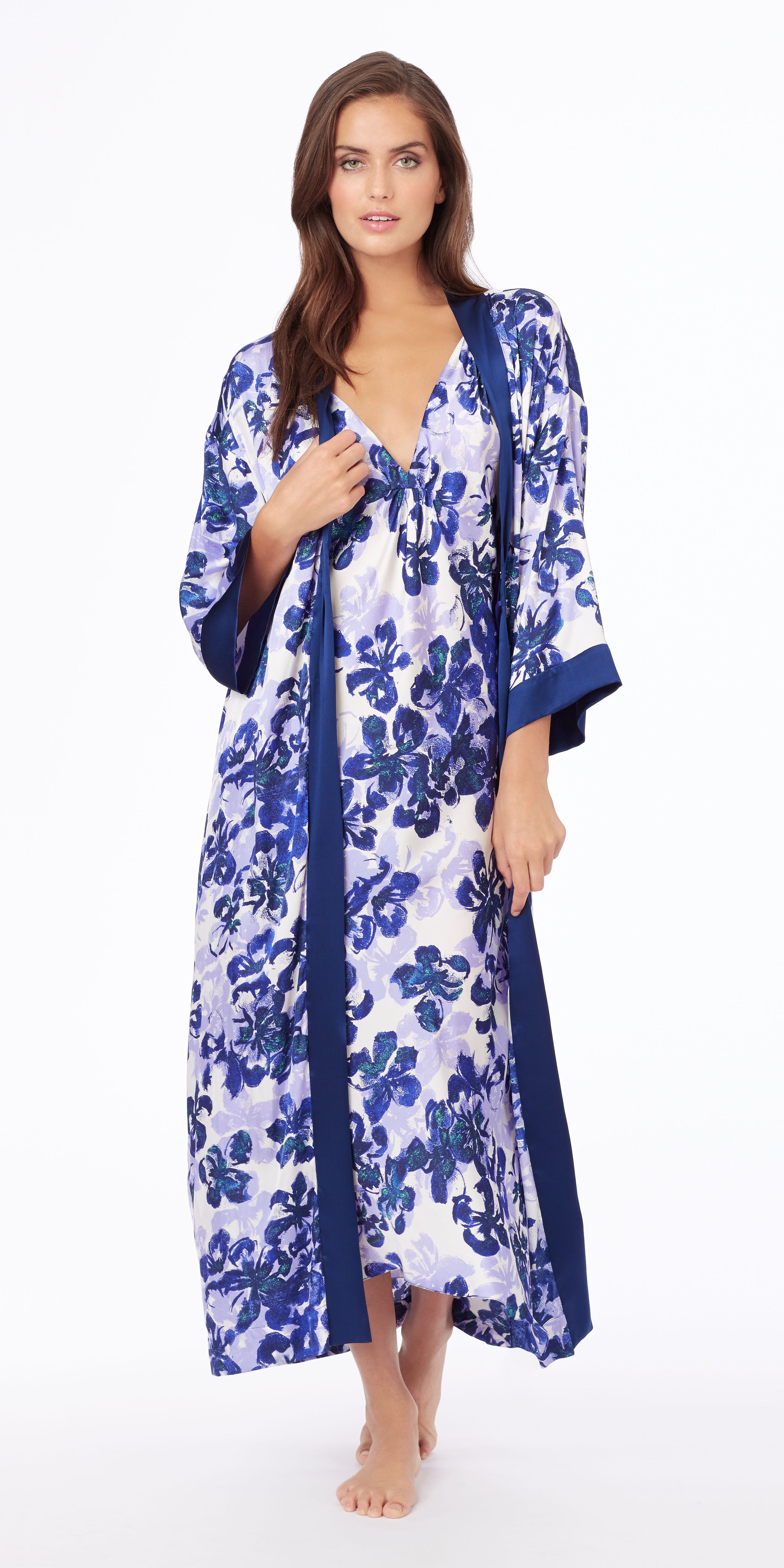 Silky Charmeuse Gown & Robe Set