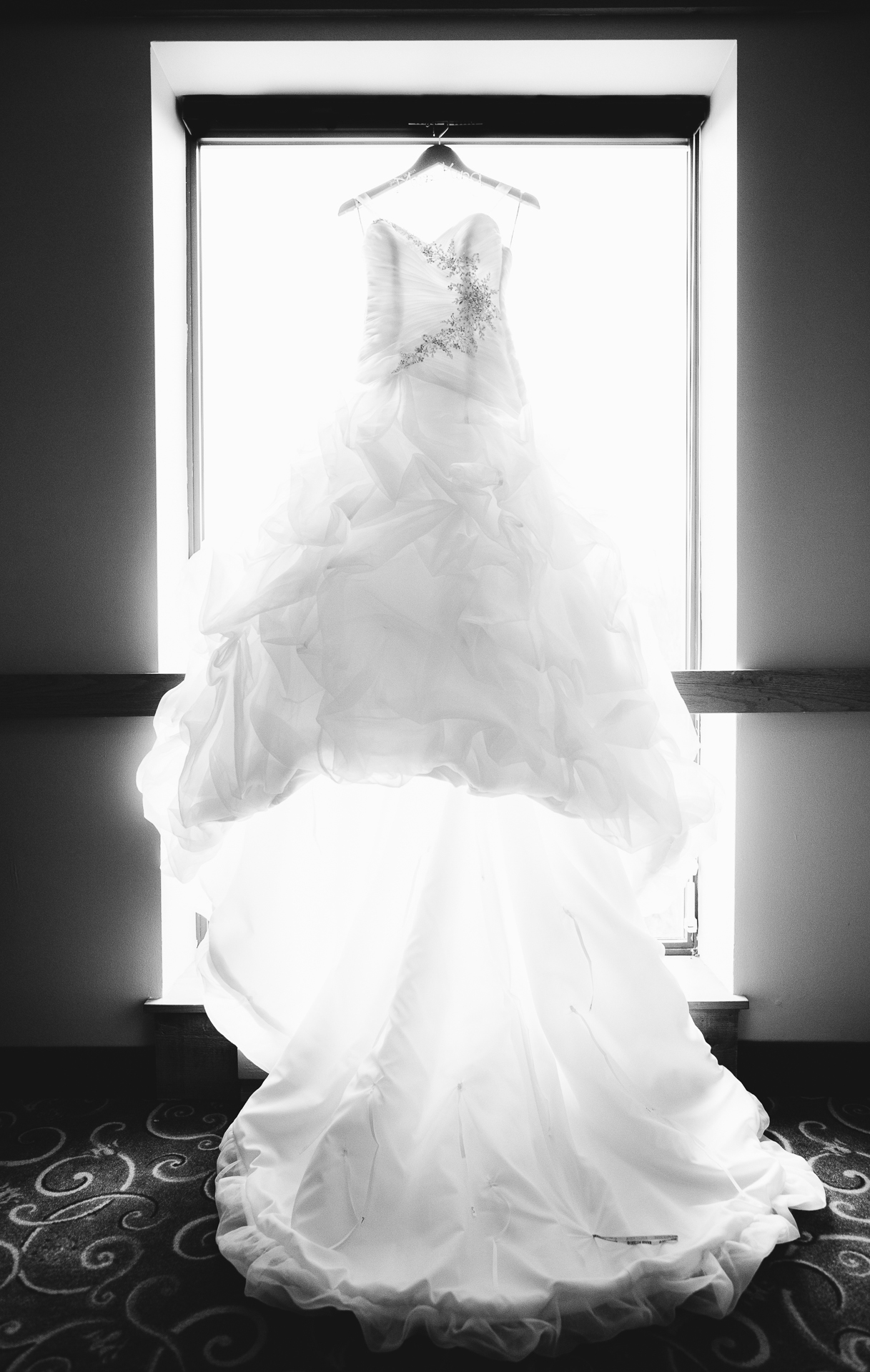 The dress (which took 3 of us to carry)