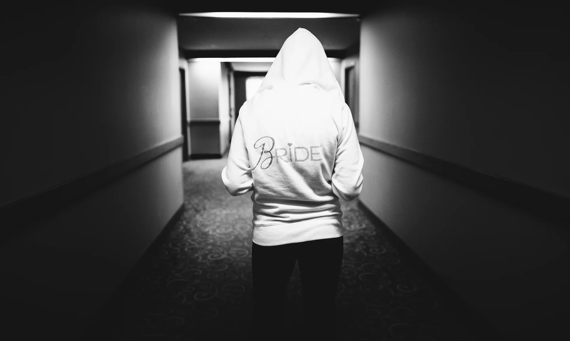 I really loved the lighting in the hallway here. All of the girls had custom hoodies...
