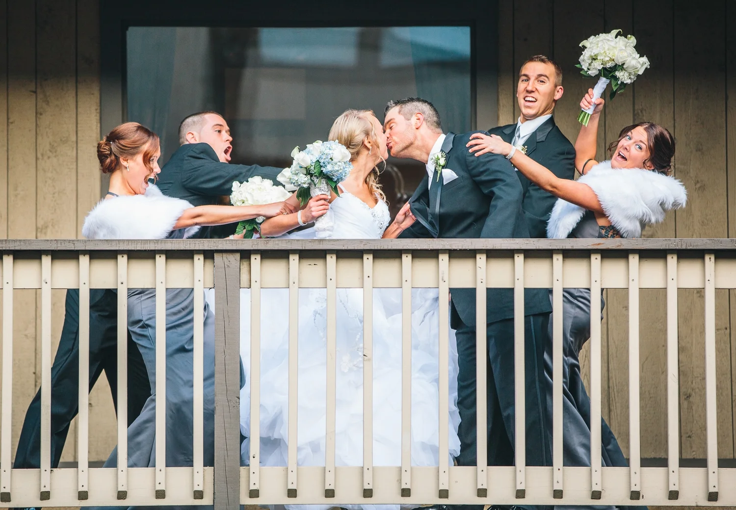 Apparently the bridal party were having second thoughts