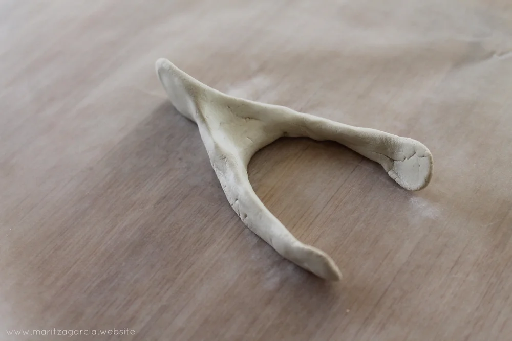 Air-Dry Clay Wishbone DIY