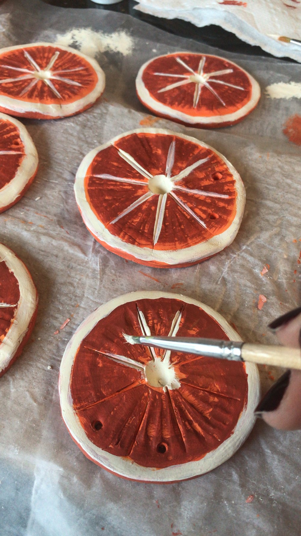 Air-Dry Clay Citrus Garland + Gift Tags DIY