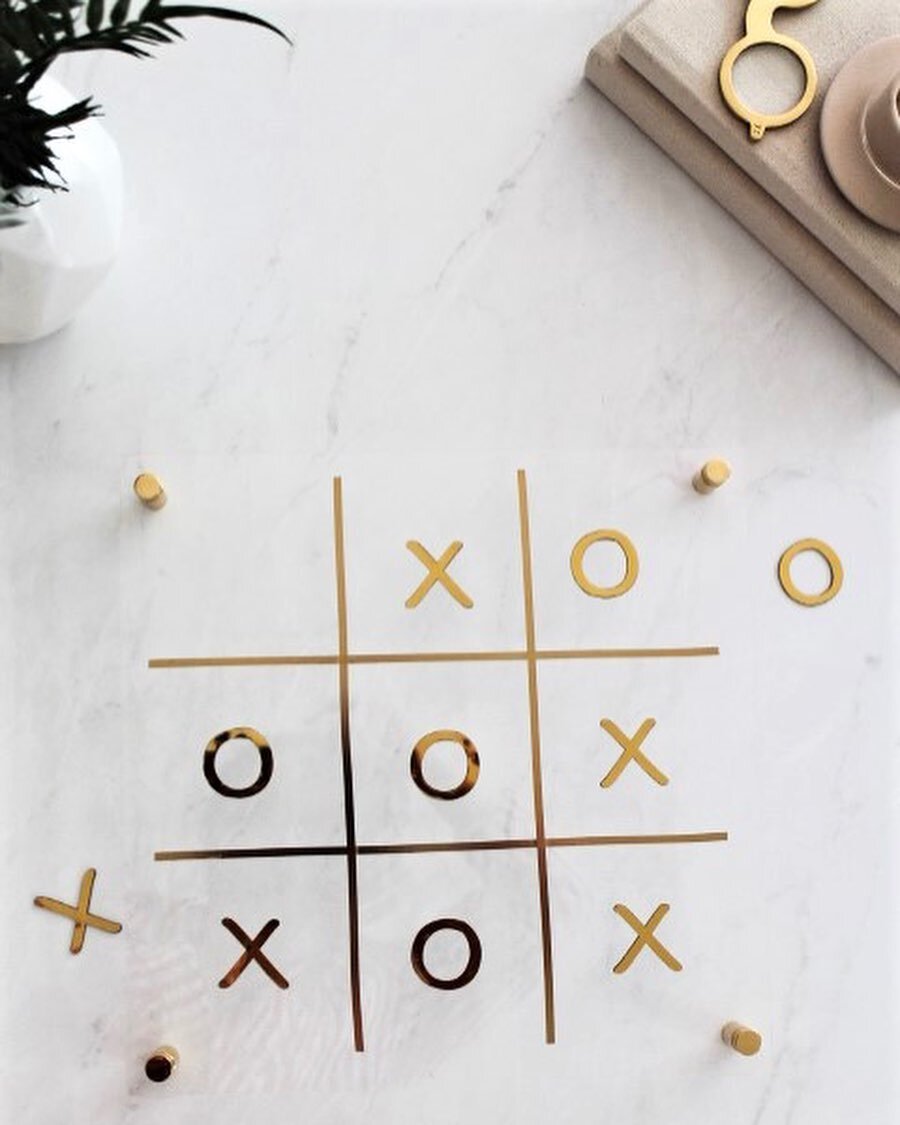 Anyone looking for a quick and easy DIY project for the home that's both decorative and functional?

View story highlights for a closer look at our Tic-Tac-Toe accent tray/playset. Project time for this DIY is 60 minutes or less.

Full tutorial on ma