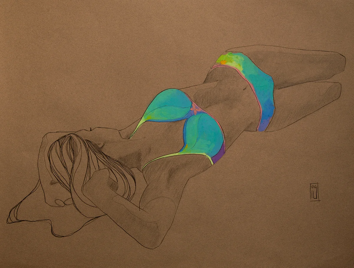  graphite / oilpastel 19" x 25" 2016 