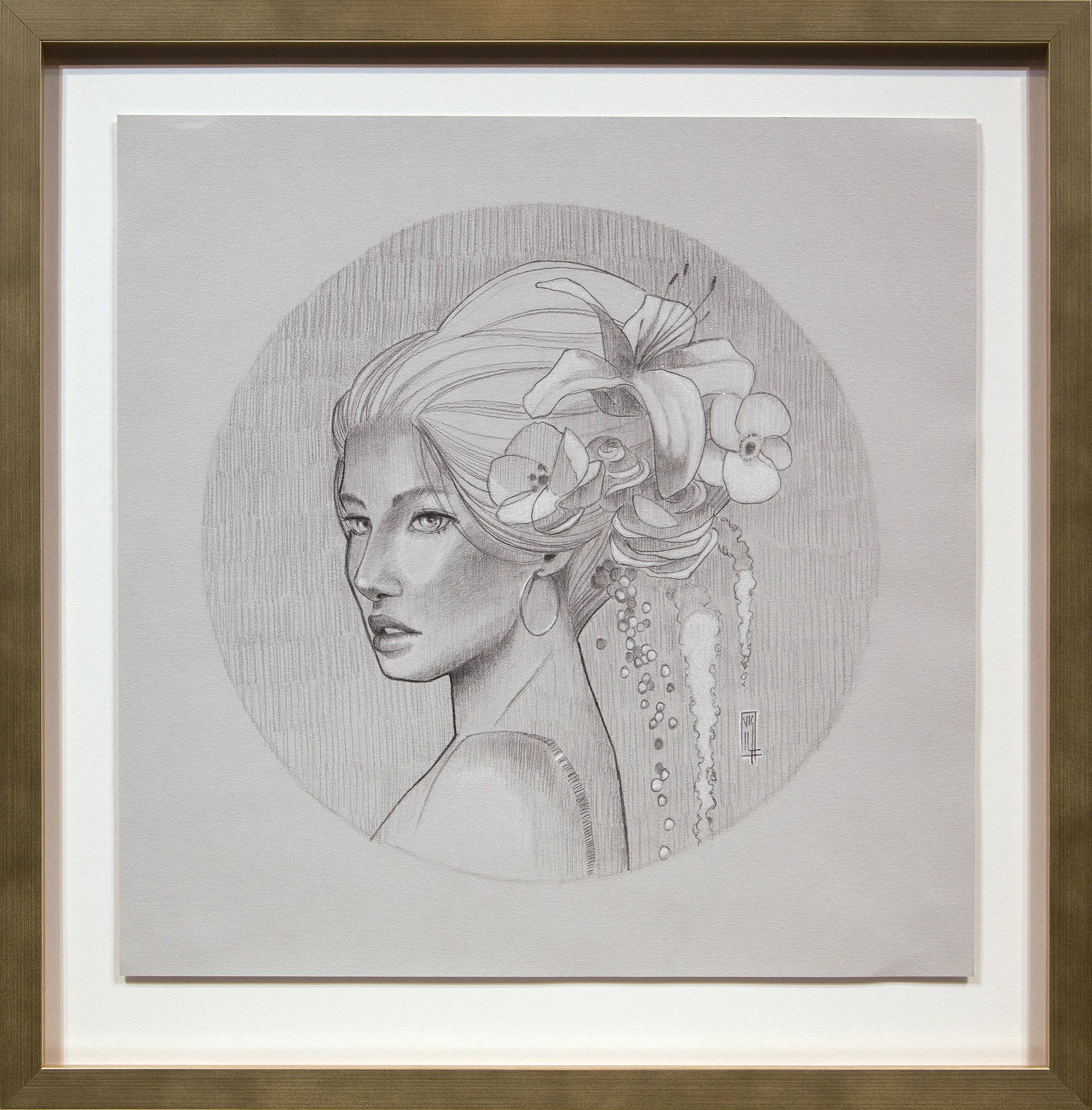 B&W portrait sketch