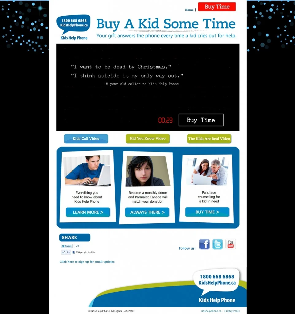Kids Help Phone - Buy A Kid Some Time