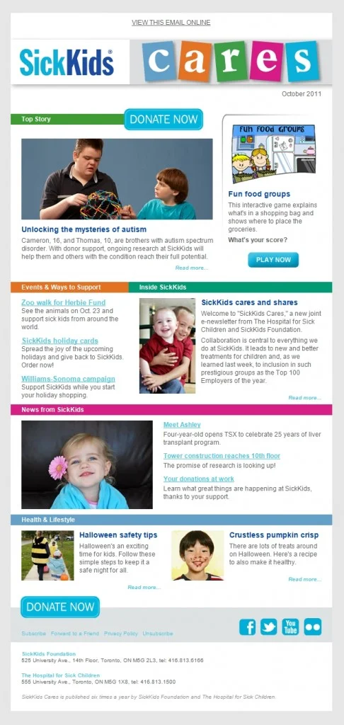SickKids Hospital - SickKids Cares