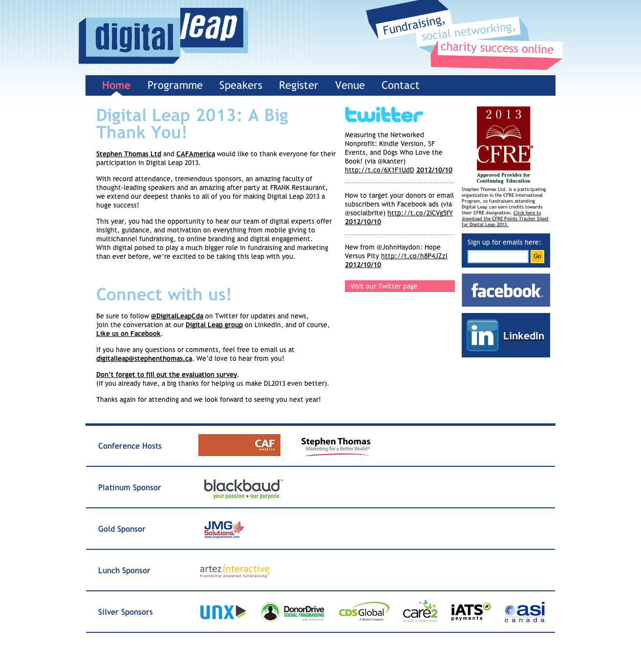 Digital Leap - Conference Website
