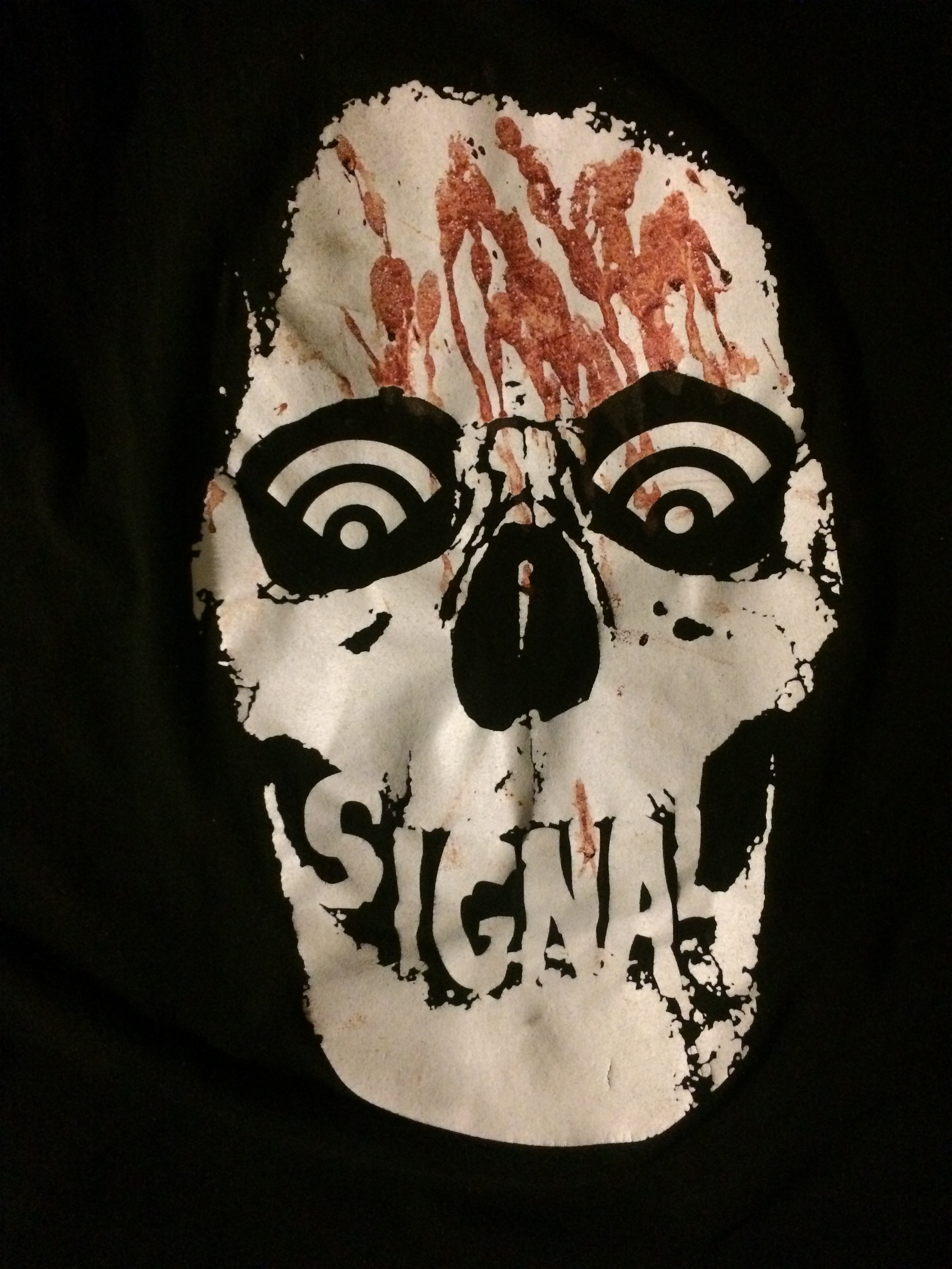 My shirt from that night. People kept asking me if the blood was real or part of my graphic. I think I may have to add blood to this tee for next year....