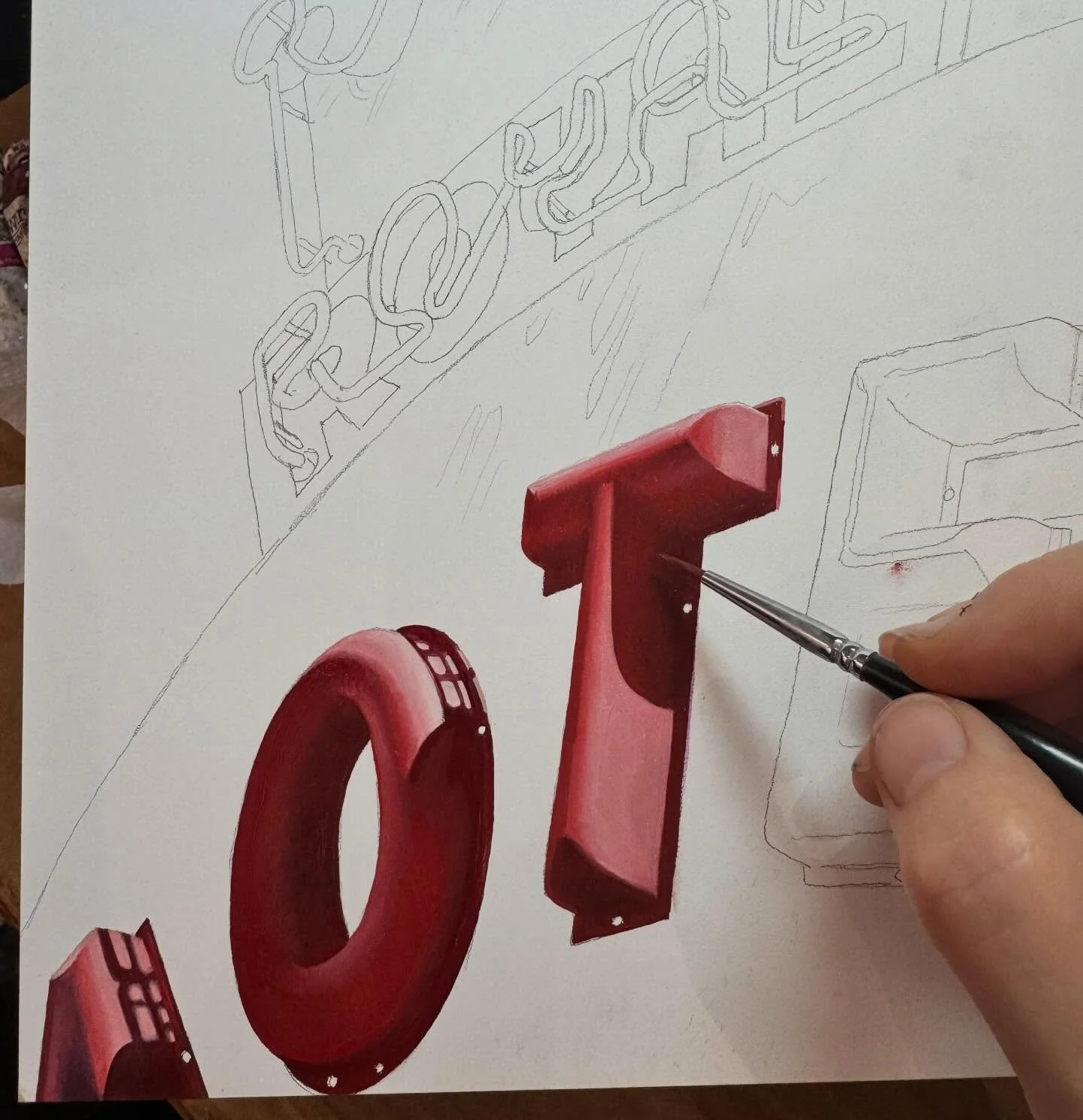 🎨 These letters are real fun to paint. I had to start with them first!

#kellietalbot #oilpainting #vintageneonsigns