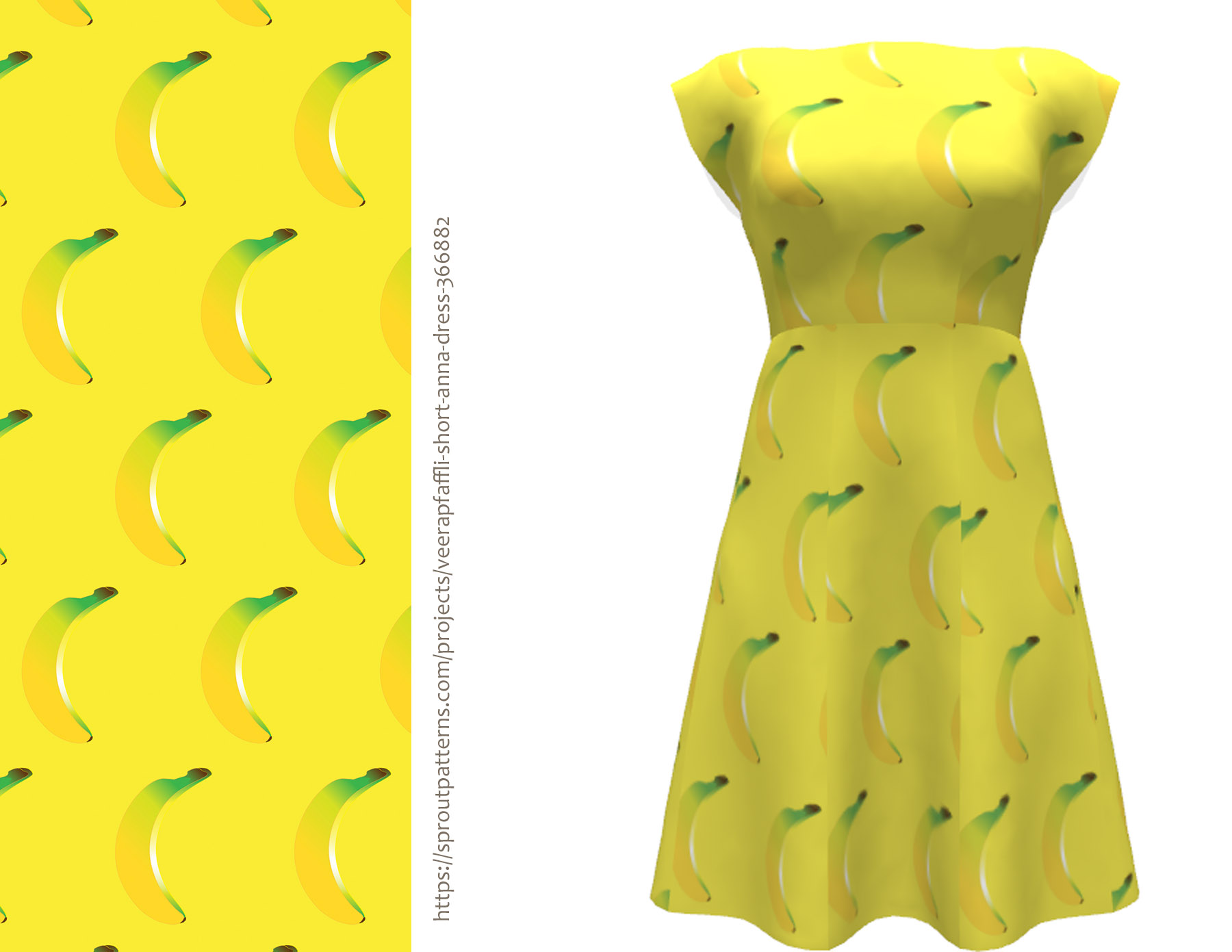 Anna dress on Sprout patterns goes bananas