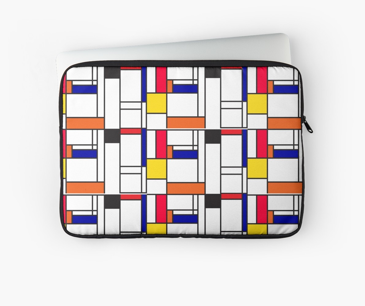 Mondrian inspired maze laptop sleeves