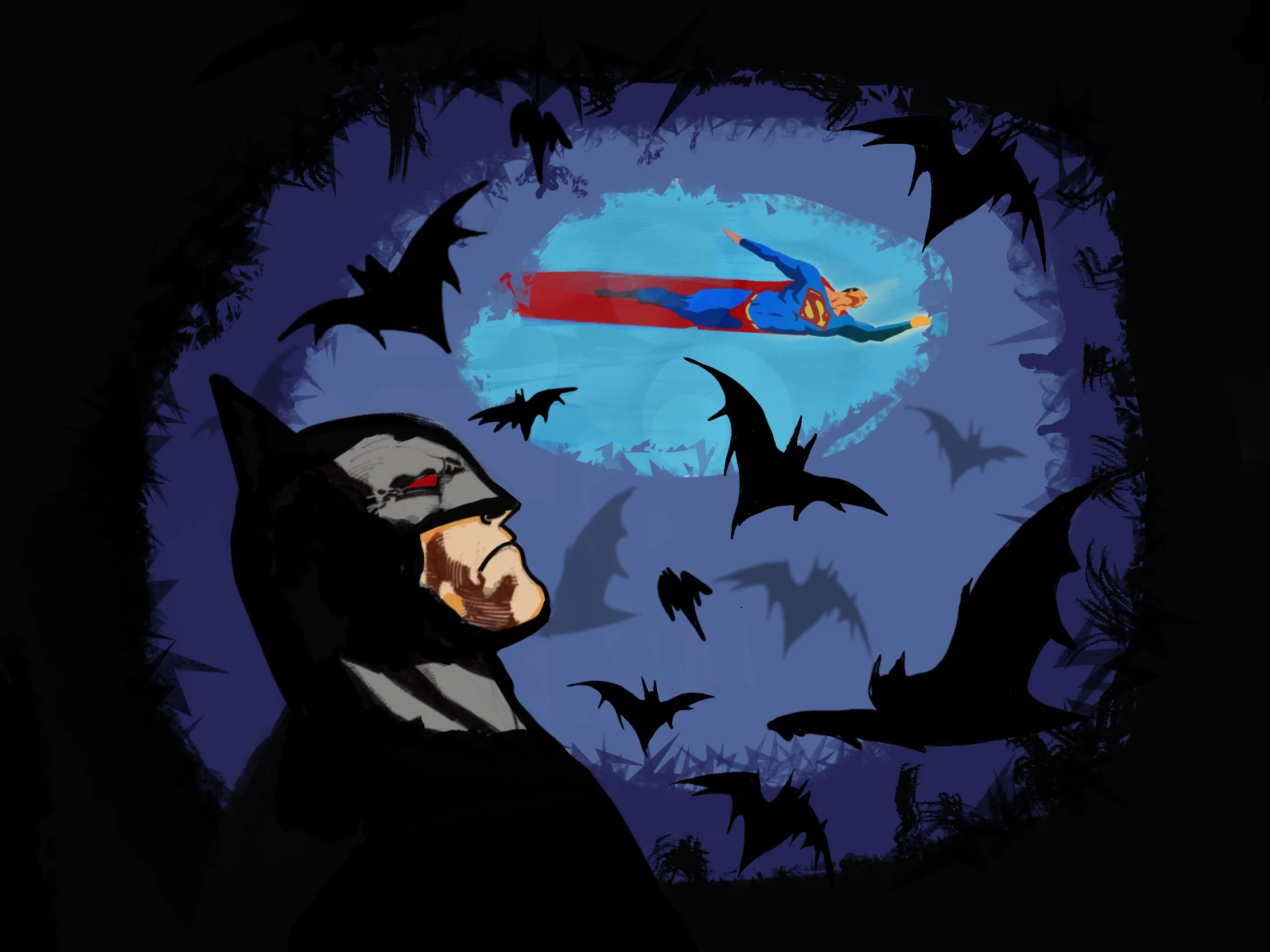 "A tale of two saviours" - Drawing by yours truly 