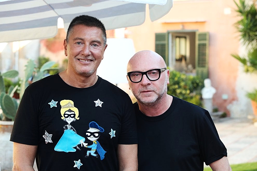 Stefano Gabbana on the left and Domenico Dolce on the right