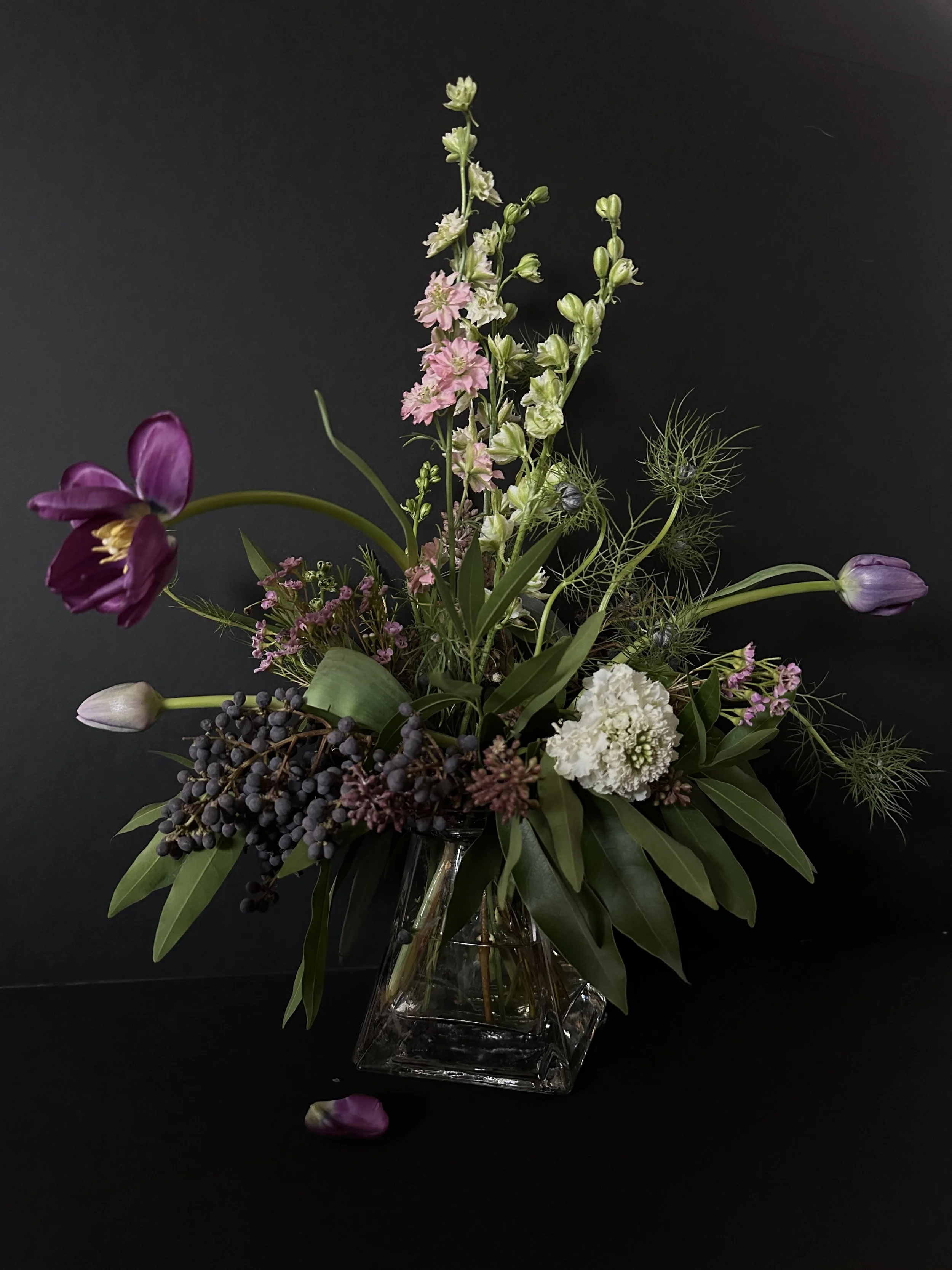 Fresh flower mix in upscale vase