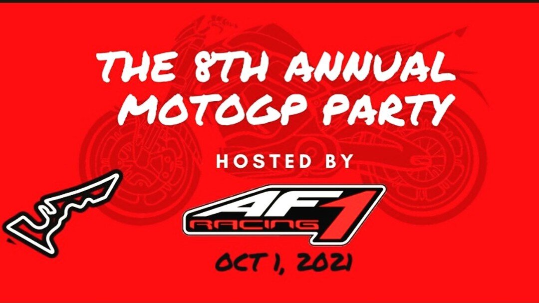 AF1 presents the 8th Annual MotoGP Party!

About this event:
 
AF1 presents the 8th Annual MotoGP Party where we welcome the Aprilia community, and our local and international crowd excited to kick-off MotoGP 2021 in the best way we know how: a night