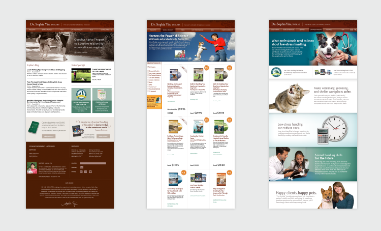 Dr. Sophia Yin Website, Multiple Pages