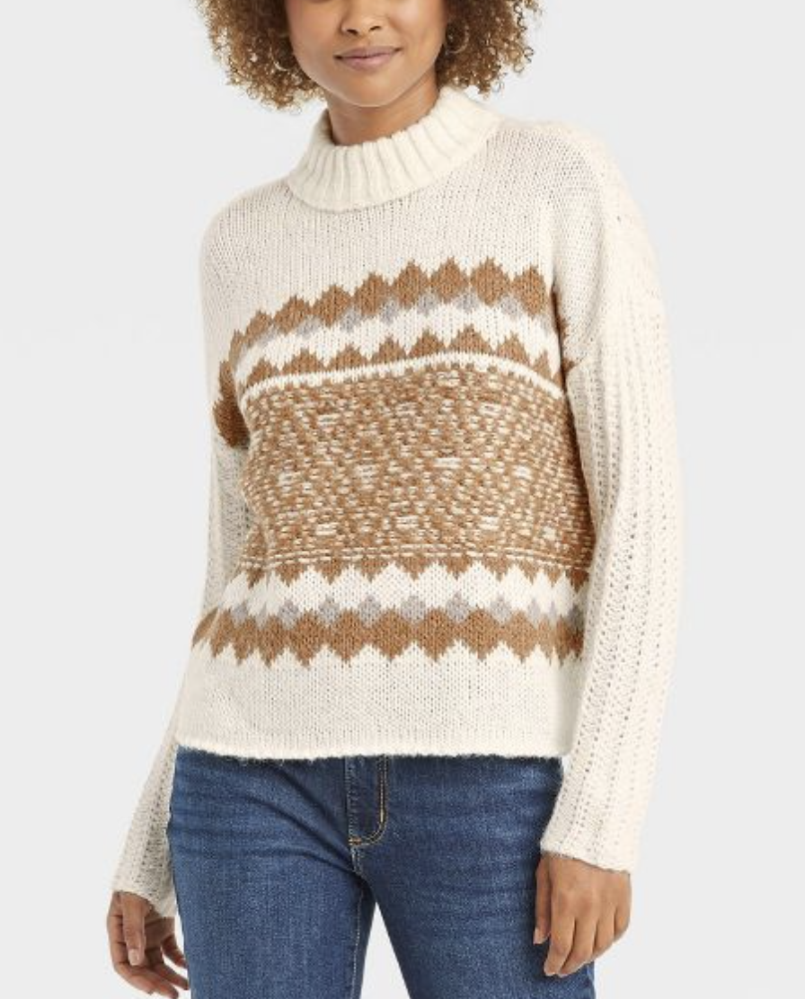Fair Isle Pullover Sweater by Knox Rose $34.99