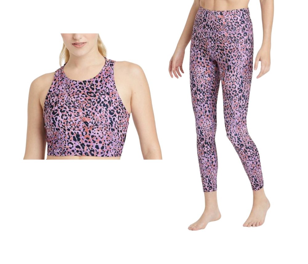 Joy Lab Leopard Sports Bra, $22 and Leggings, $34