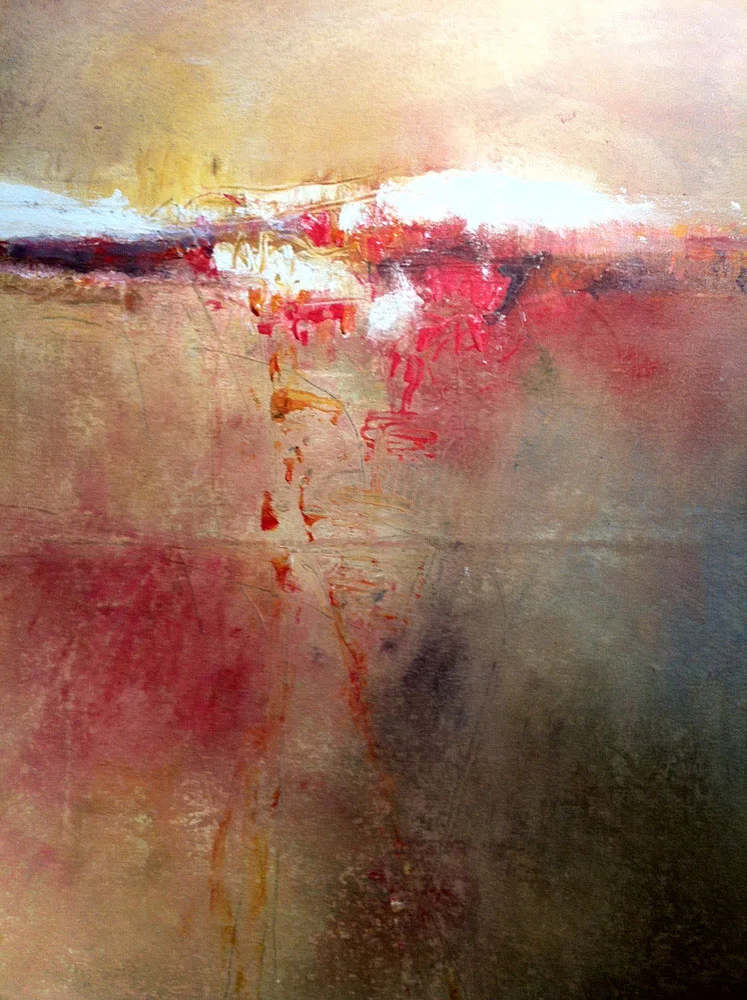 "Water and Light" untitled #9 acrylic on raw canvas 24 inches x 28 inches