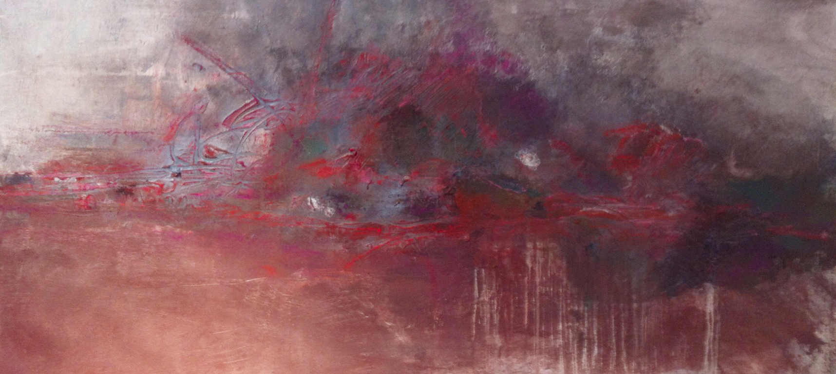 "Sawaiki" untitled #1 acrylic on raw canvas 60 inches x 28 inches
