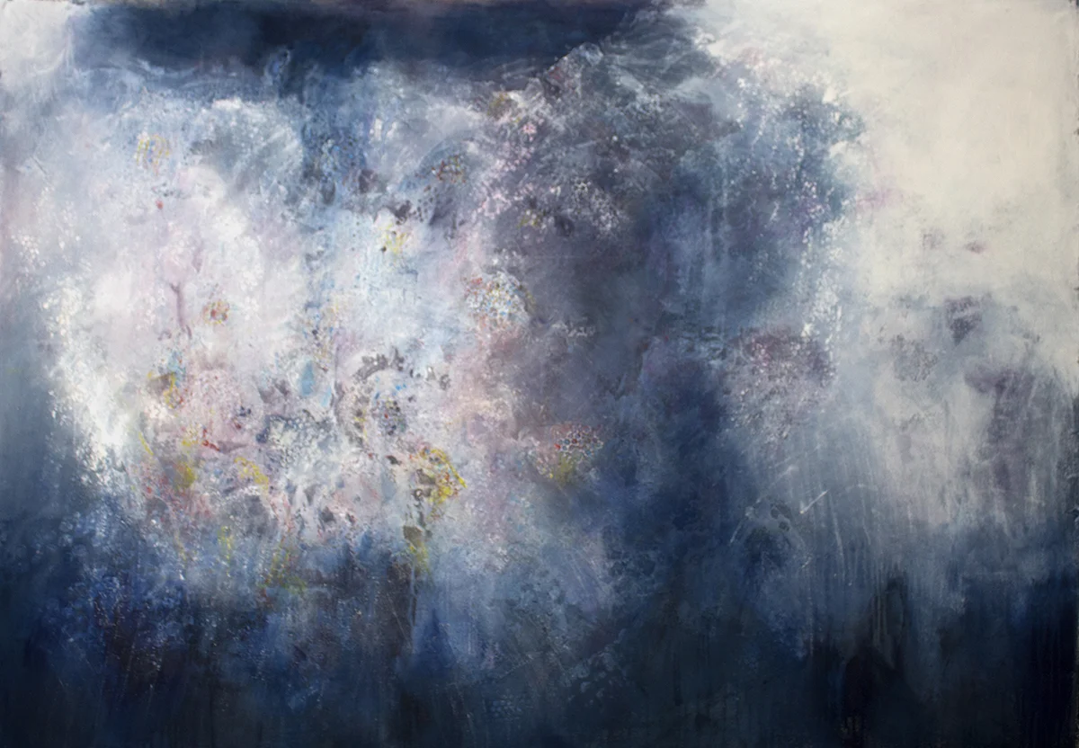 "Between Heaven and Earth" untitled #4 acrylic on canvas 72 inches x 50 inches