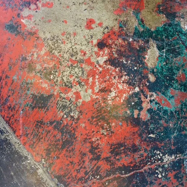 Old paint on a coffee shop floor in Sausalito….fall 2018