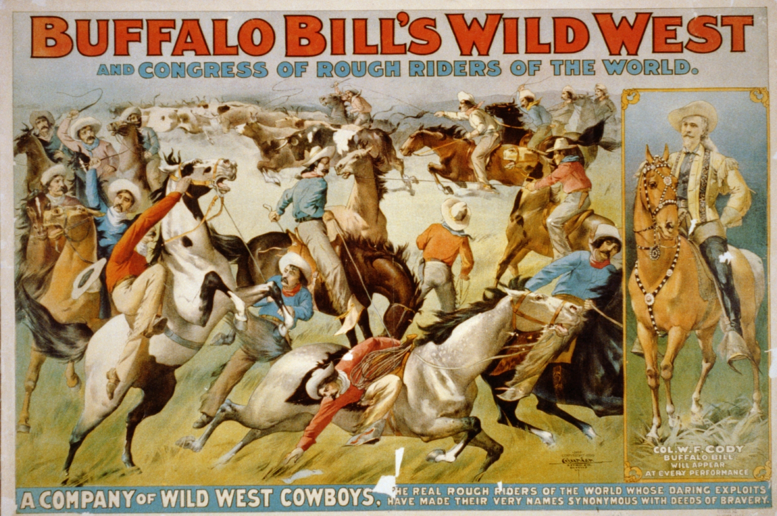 Original poster for Buffalo Bill's Wild West Show