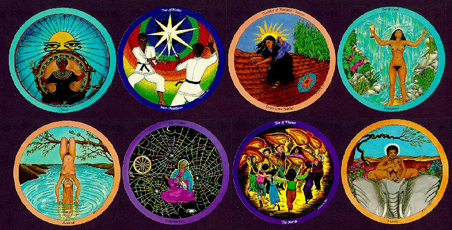 Cards from the Daughters of the Moon deck. Photo courtesy of astroamerica.com