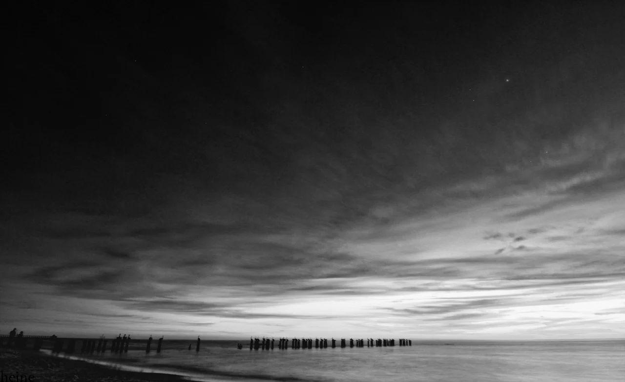 B&amp;W sunset in Naples, Florida.  
