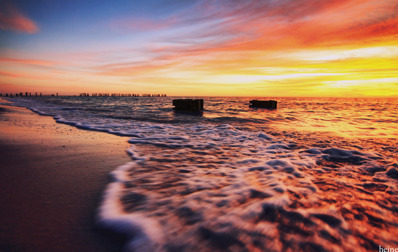Last night’s sunset at 3rd Ave. Naples, FL.