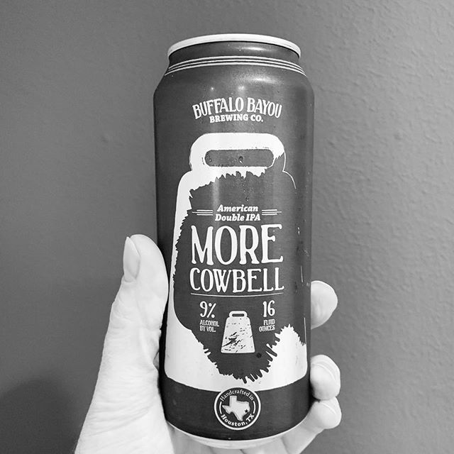 Hefty hoppy brew,
Enough to keep bell ringing,
Pairs with a party. #buffalobayoubrewing #morecowbell #doubleipa #texasbeer #craftbeer #totalwine #haiku