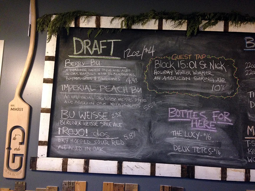 The menu board.