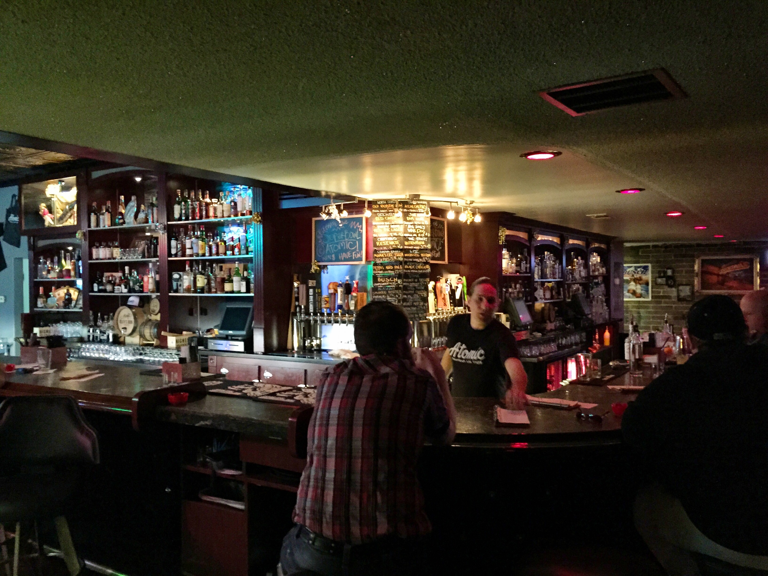 The bar at Atomic.