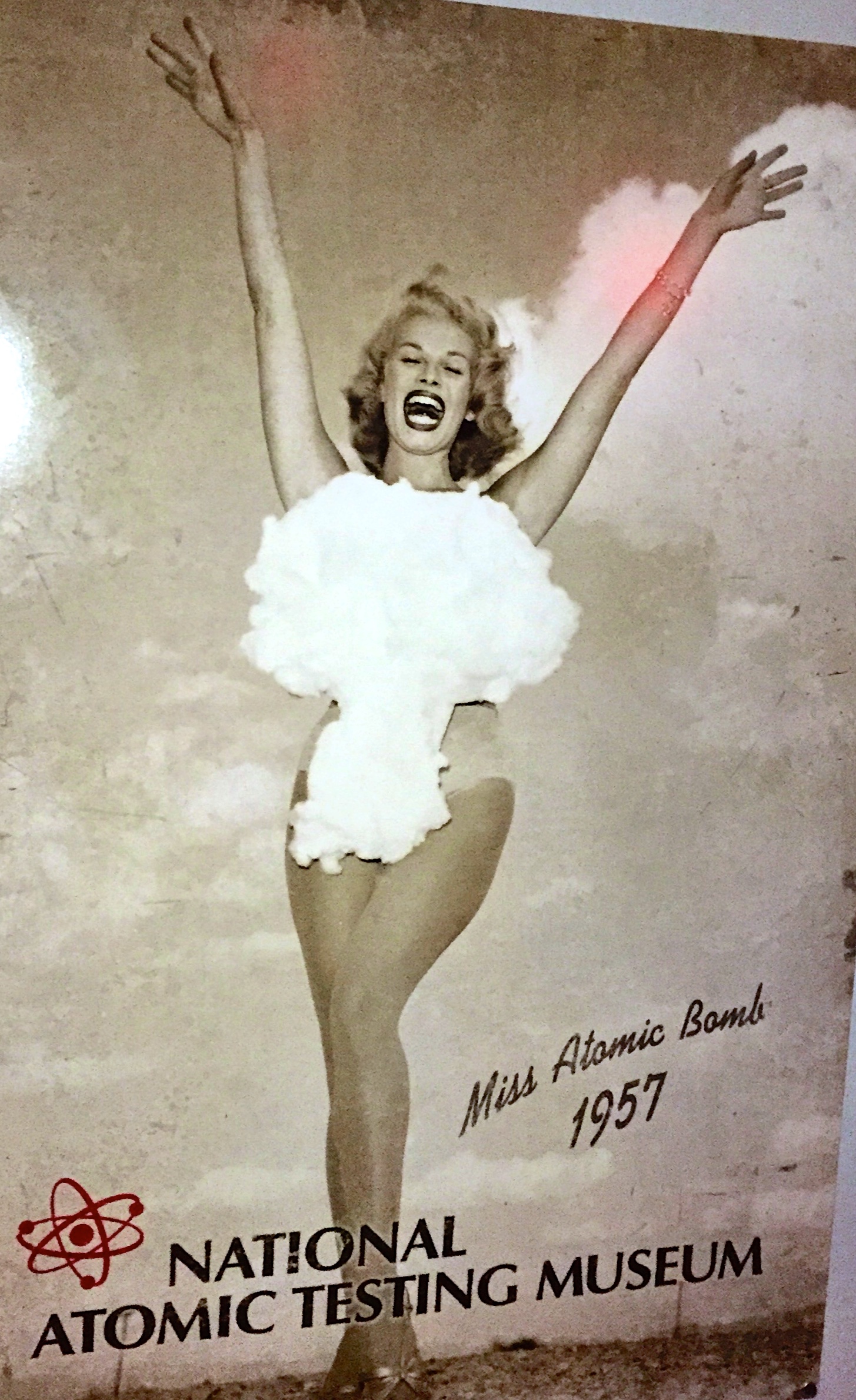 Her bathing suit is a mushroom cloud. Seriously?
