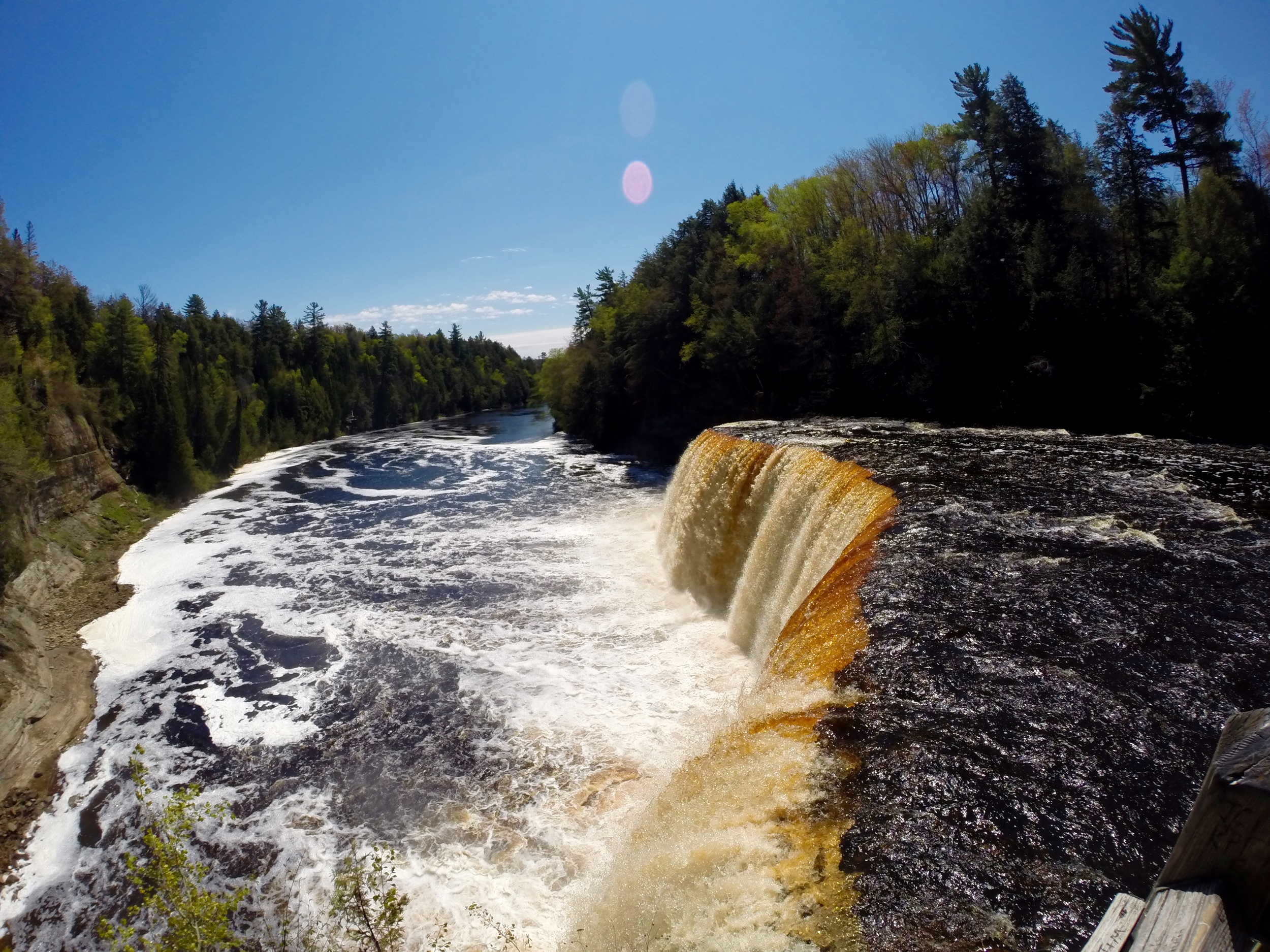 Tahquamenon Falls, near Paradise, MI. The Upper Peninsula, y'all. It's magical.