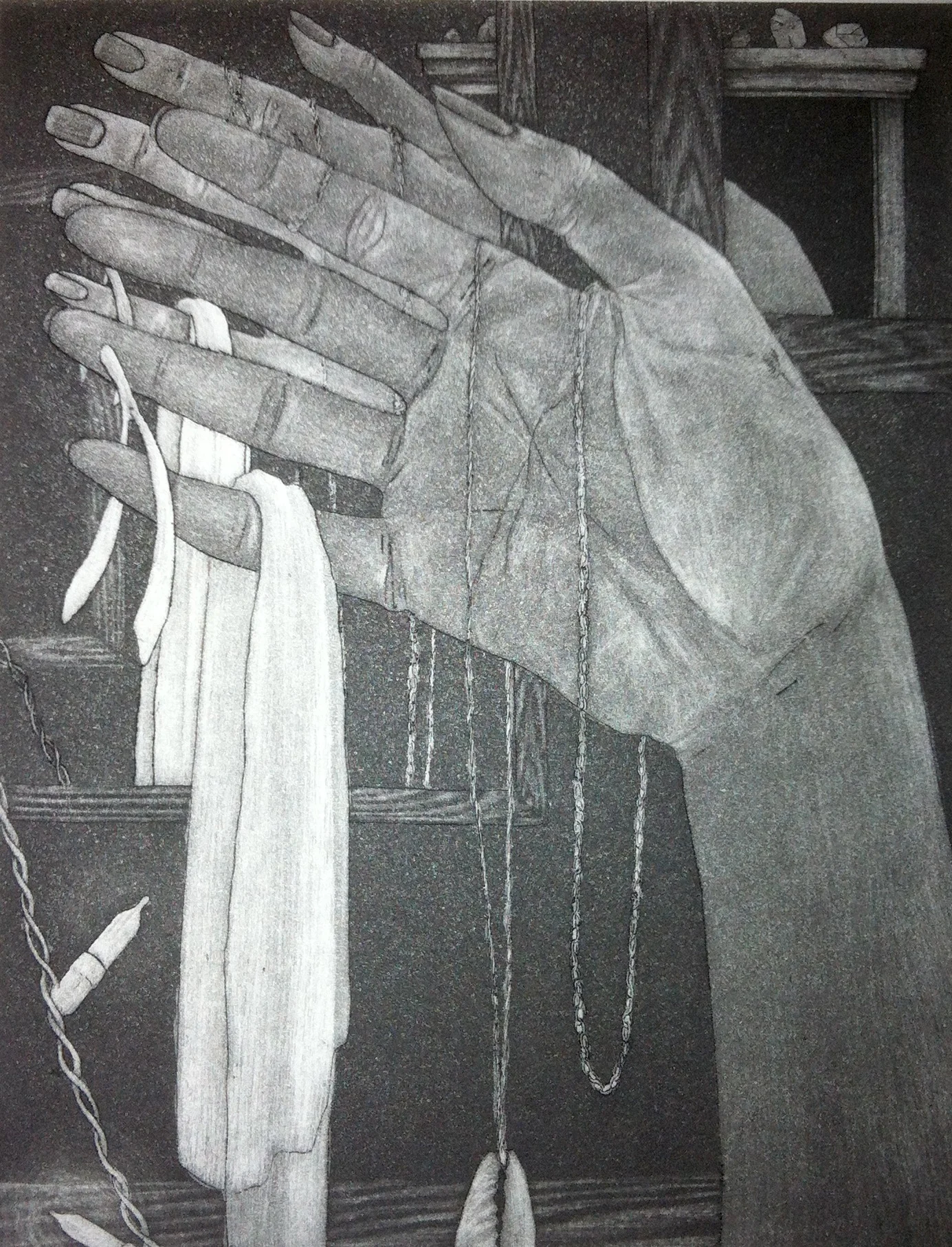"UNSOLICITED ASTROLOGICAL ADVICE" aquatint etching 2013
