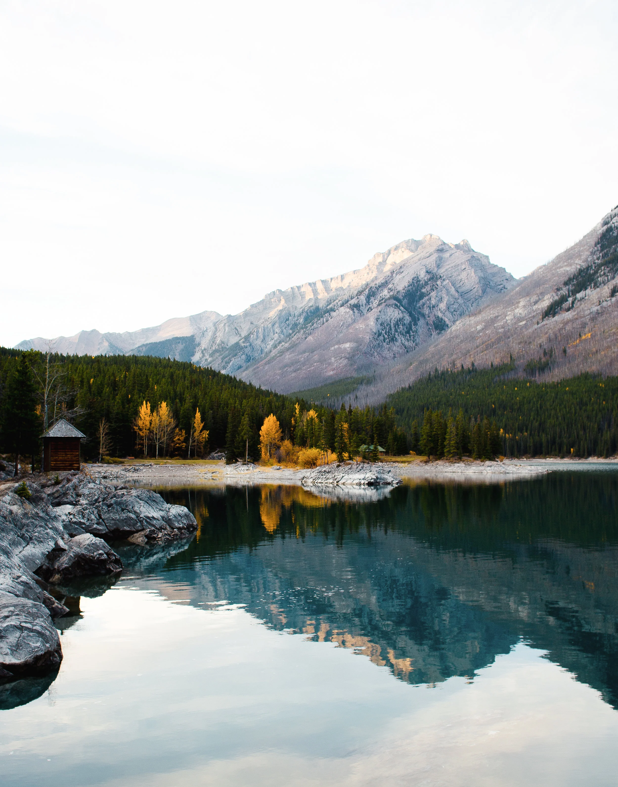 Lake Minnewanka Reflections Taken in Banff National Park