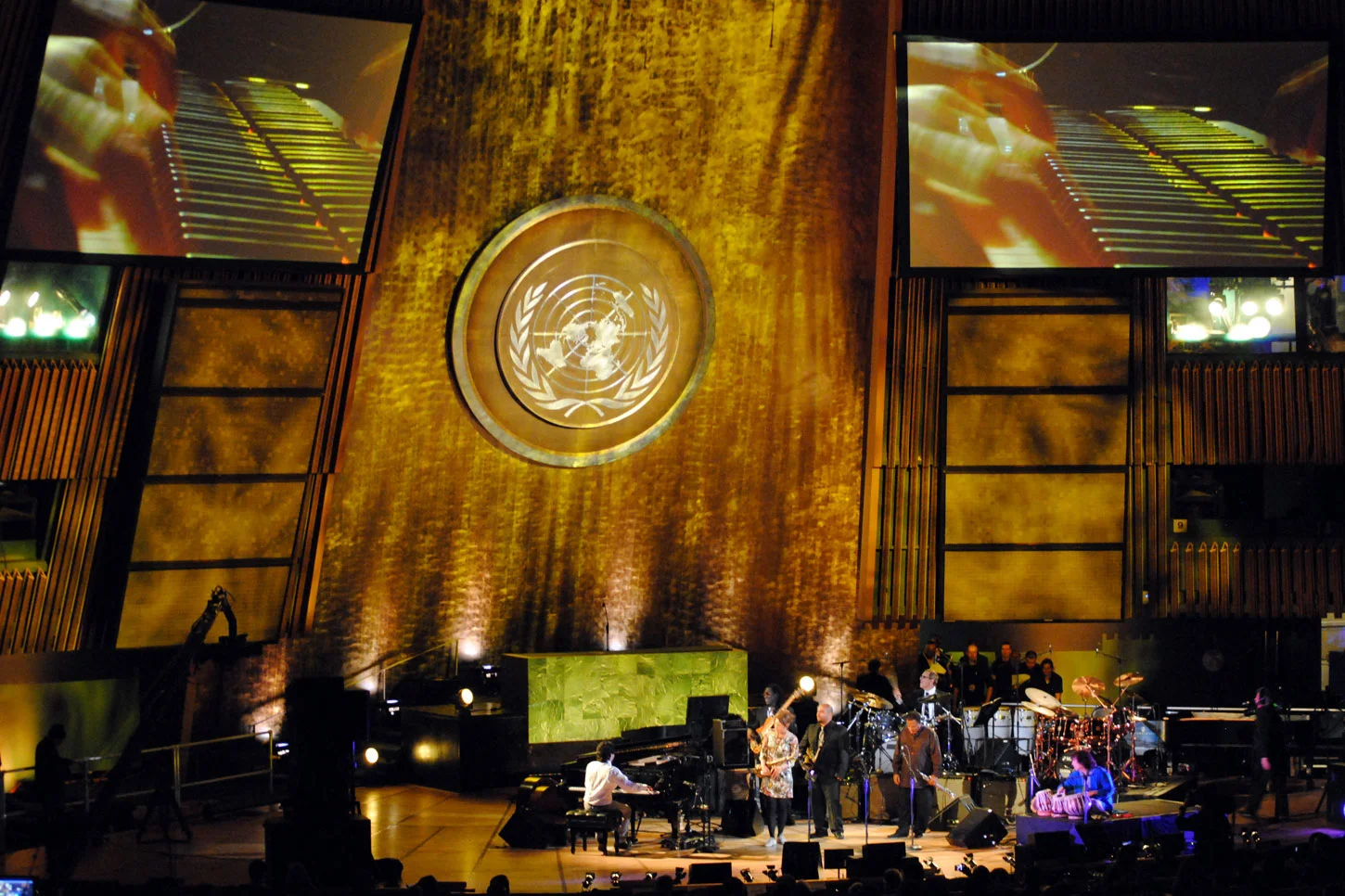 Jazz Day Global Concert - UN Assembly Hall, NYC Tarek Yamani, Tineke Postma, Troy Roberts, Wayne Shorter, Richard Bona, Zakir Hussein, Vinnie Colaiuta