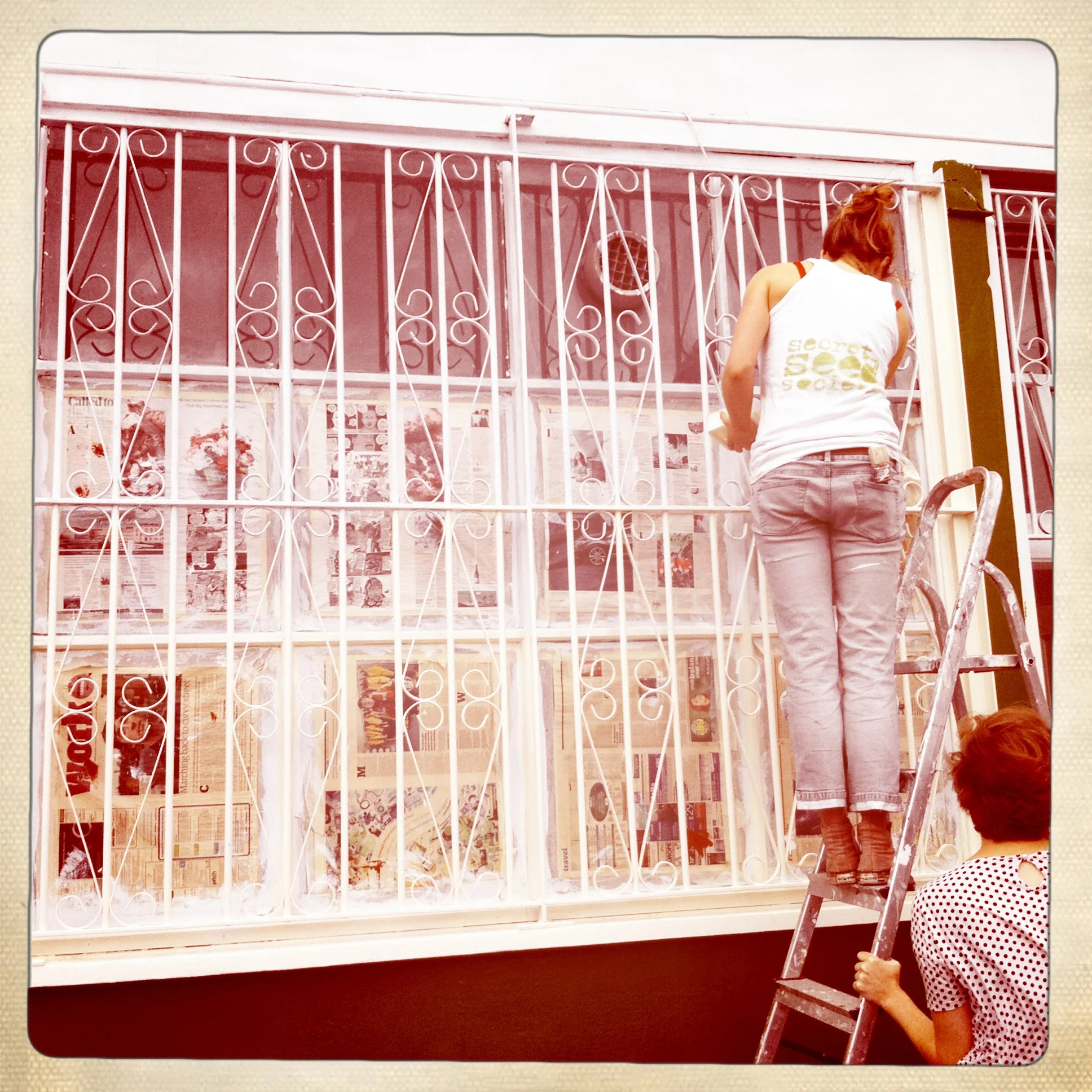 Painting before it opened