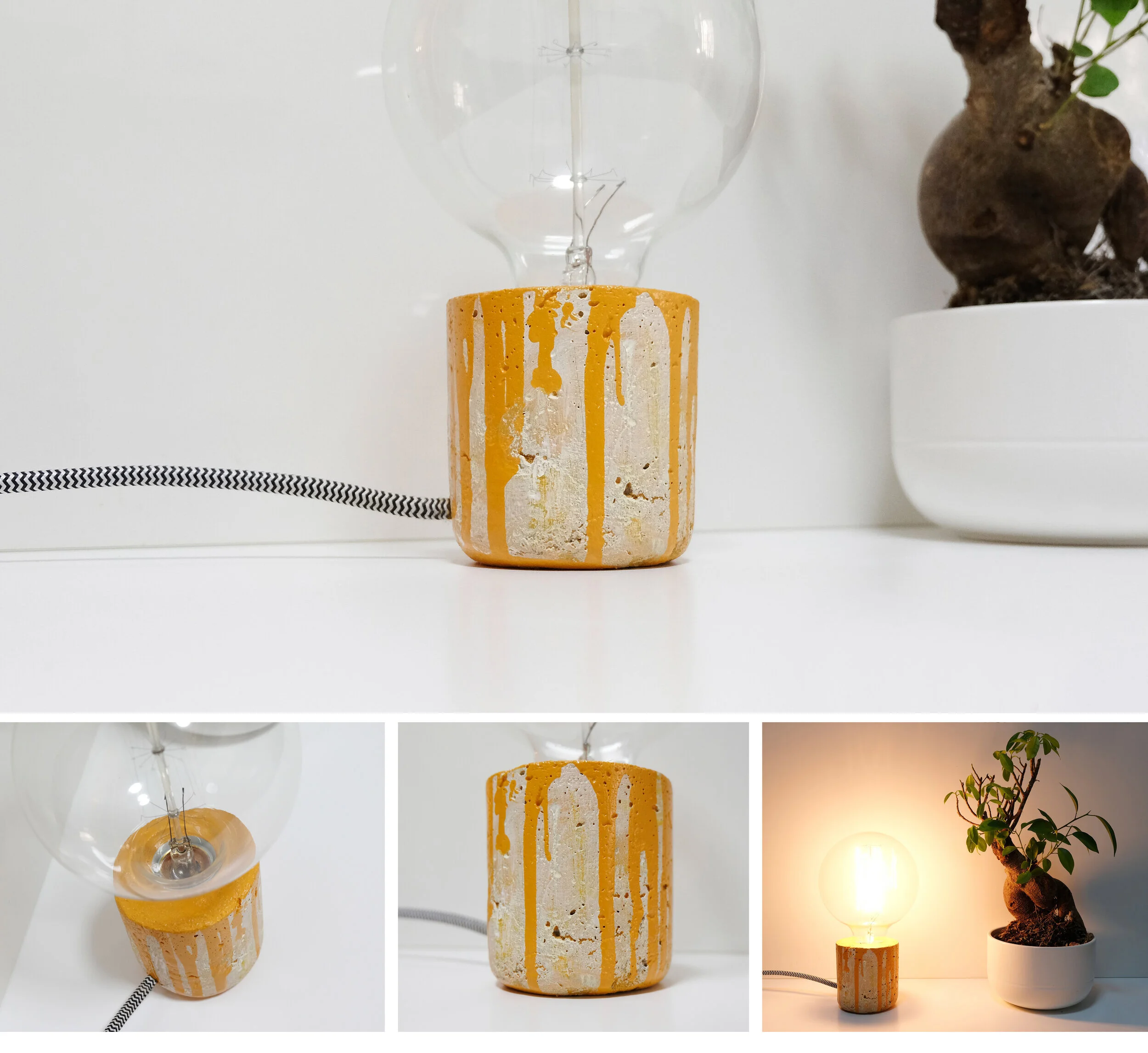   Lighting   [ Individually unique lighting concrete piece using formed recycled materials ]     HUGart online store  