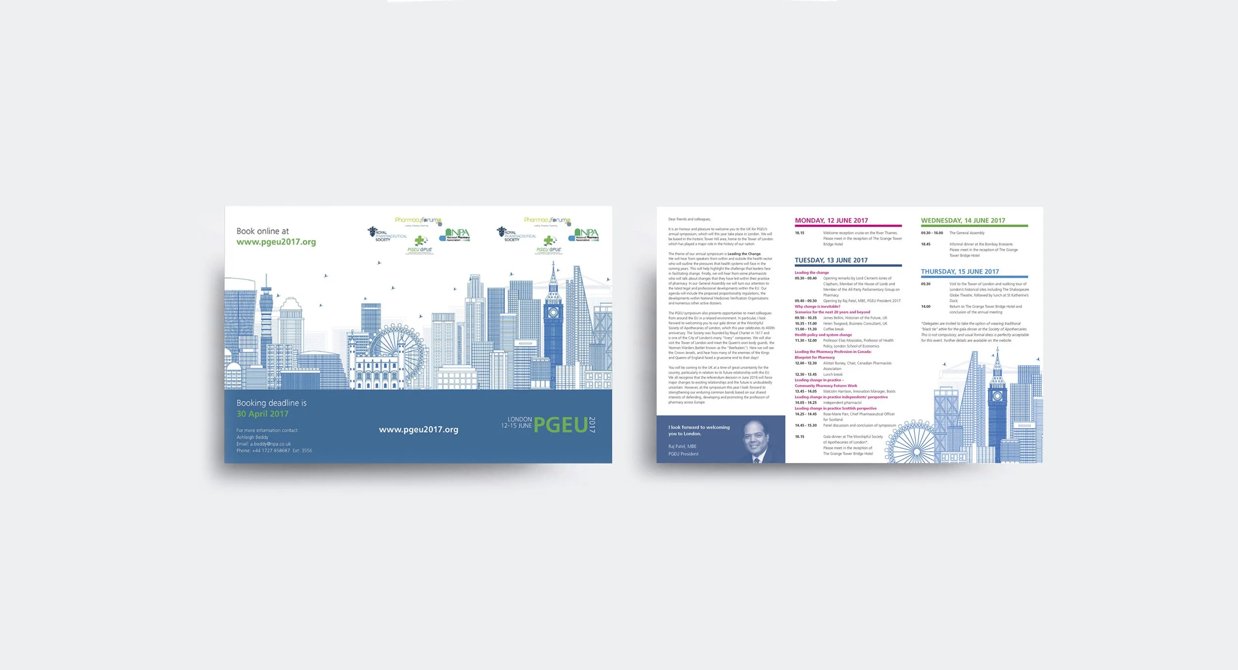  [ Annual symposium tri-fold leaflet ]   Collaborative project - concept &amp; design      The NPA and PGEU  