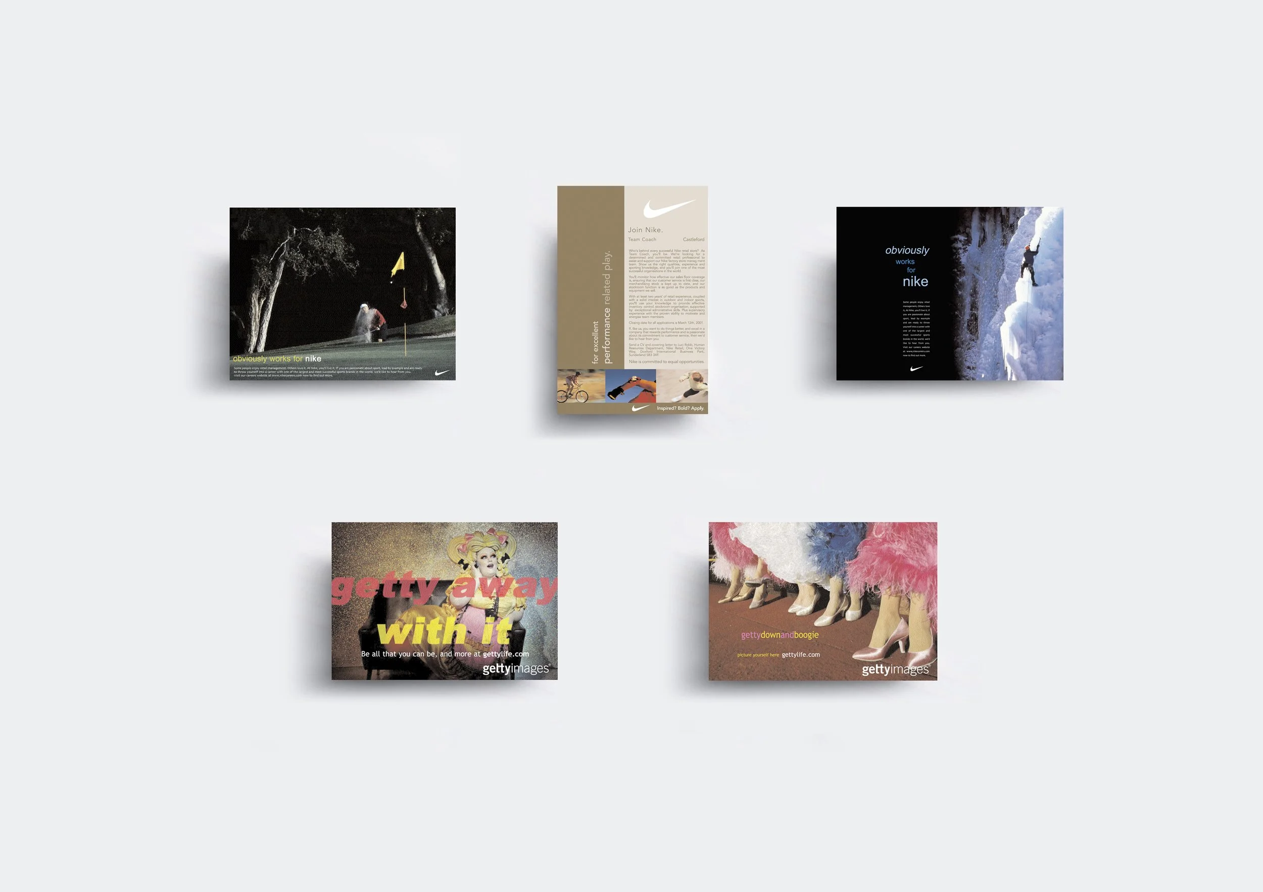  [ Recruitment adverts for Nike and Getty ]   Collaborative project - concept &amp; design      Highpoint Advertising  