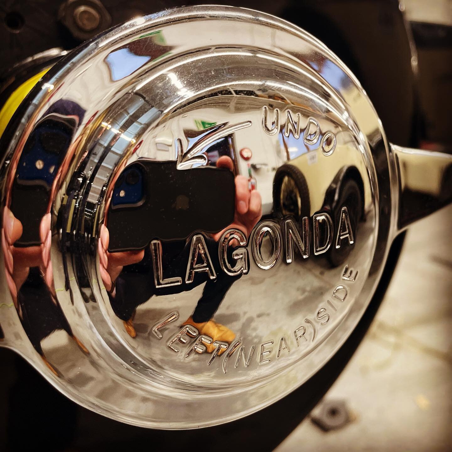 Beautiful Lagonda spinners on the 1939 V12 we are currently restoring #lagonda #spinners #lagondav12 #restoration #vintagecar #details