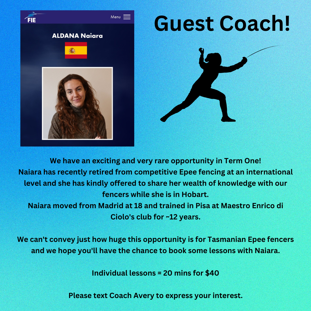 Guest Epee Coach Naiara Aldana!