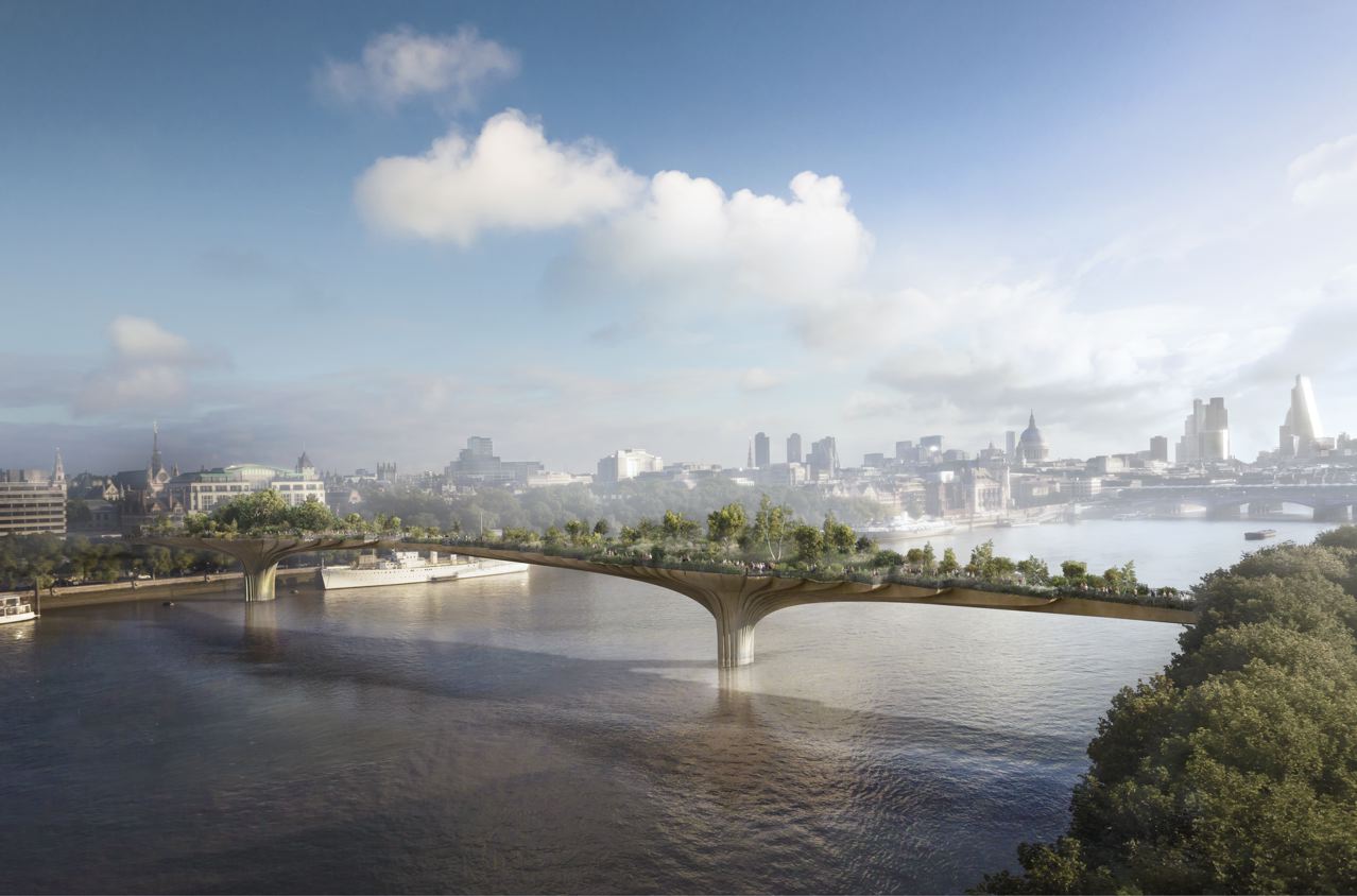 rendering of garden bridge