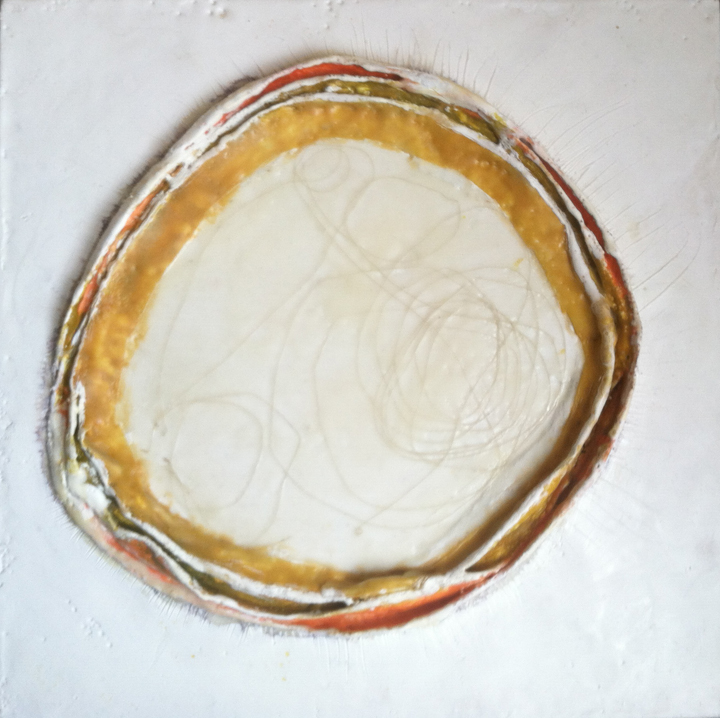 mixed media... encaustic & plaster
