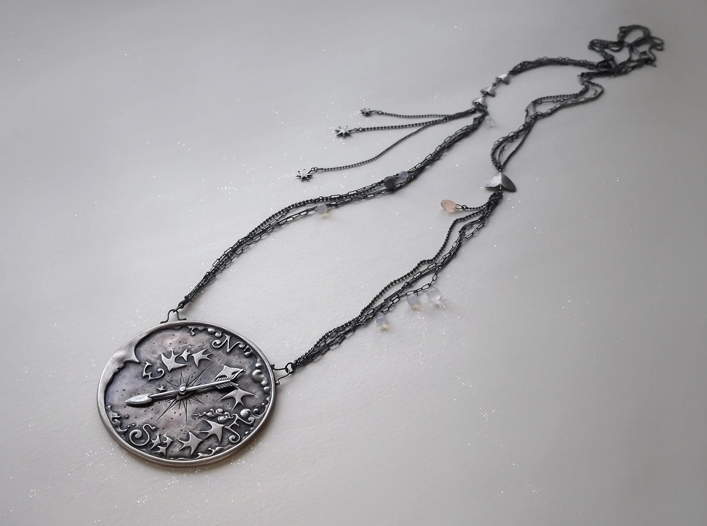 Compass Necklace detail