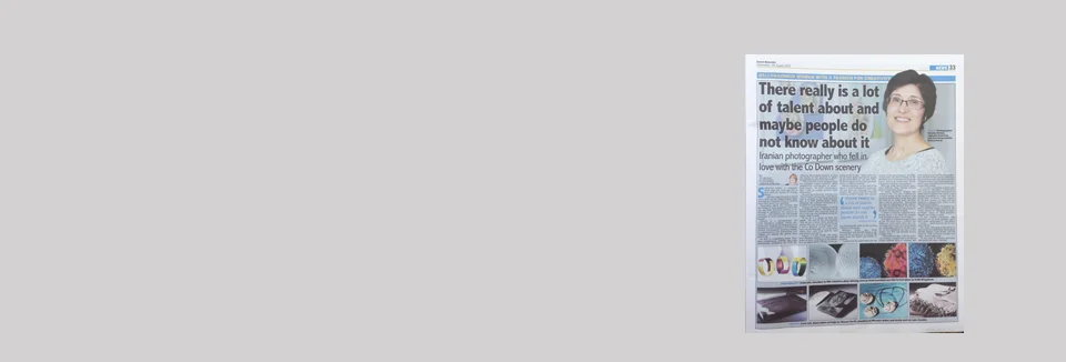 Publicity for Vizz Photography in the local paper